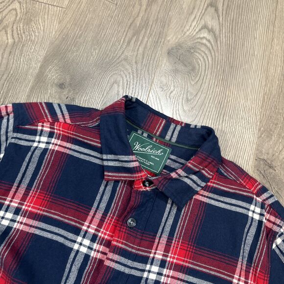 Woolrich The Green Label Collection Shirt Jacket Mens Large Red/ Blue/ White - Picture 4 of 6